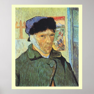 Póster Autorretrato, Orelha Enfaixada por Vincent van Gog
