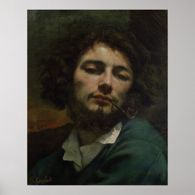 Póster Autorretrato ou O Homem com Pipe, c.1846 (Frente)