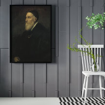 Autorretrato por Ticiano, Arte Renascentista Vinta