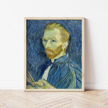 Poster Autorretrato | Vincent van Gogh<br><div class="desc">Autorretrato (1889) | Arte original do artista poste-impressionista neerlandês Vincent Van Gogh. Van Gogh frequentemente se usou como modelo para praticar pintura artística. É claro que ele estudou a técnica do pontilhismo, mas suas pinceladas não são sistemáticas e aplicou as marcas de forma única. Use as ferramentas de design para...</div>
