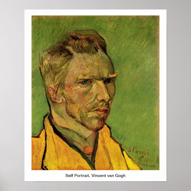 Poster Autorretrato, Vincent van Gogh. (Frente)