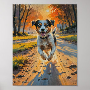 Poster Autumn Bliss Dog