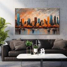 Autumn City Skyline Sunset