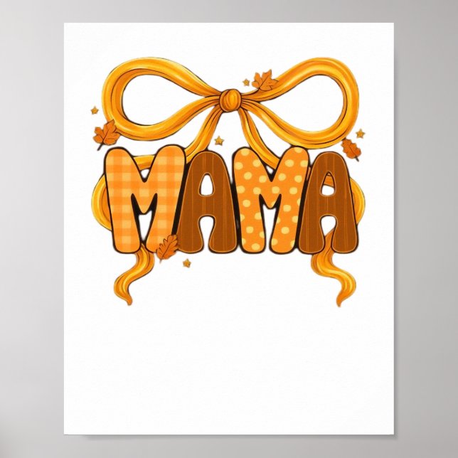 Poster Autumn Coquette Mama - Cozy Fall Aestética com Bo (Frente)