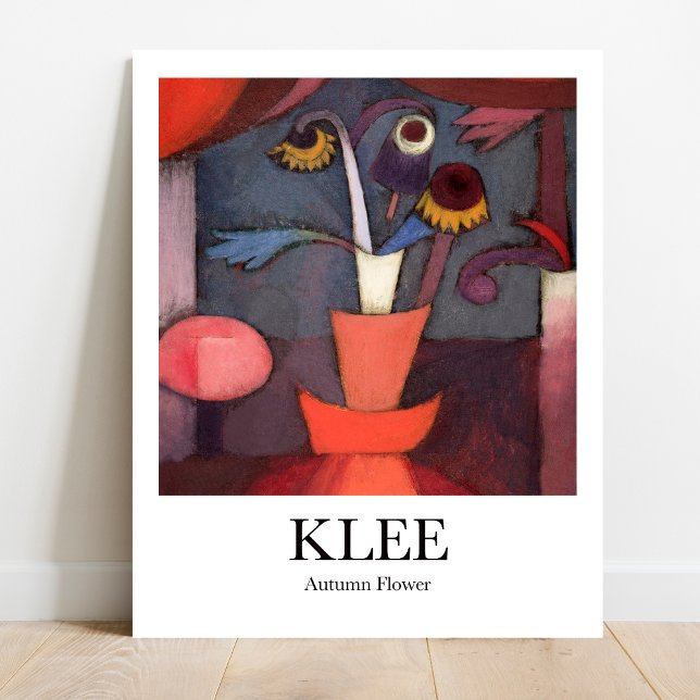 Poster Autumn Flower por Paul Klee (Klee's vibrant Autumn Flower: Decorate your home with this iconic masterpiece!)