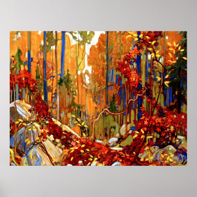 Poster Autumn Garland, Pintura Colorida, (Frente)