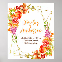 Poster Autumn Harvest Baby Birds Stats