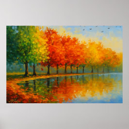 Poster Autumn In New England Landscape