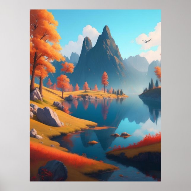 Poster Autumn Landscape Art (Frente)
