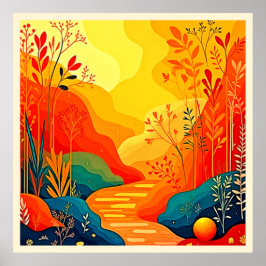 Poster Autumn Landscape Art