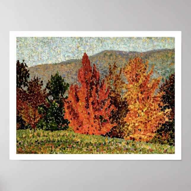 Poster Autumn Landscape, c.1903 (óleo na canvas) (Frente)