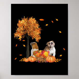 Poster Autumn Leaf Fall Dog No Dia das Bruxas