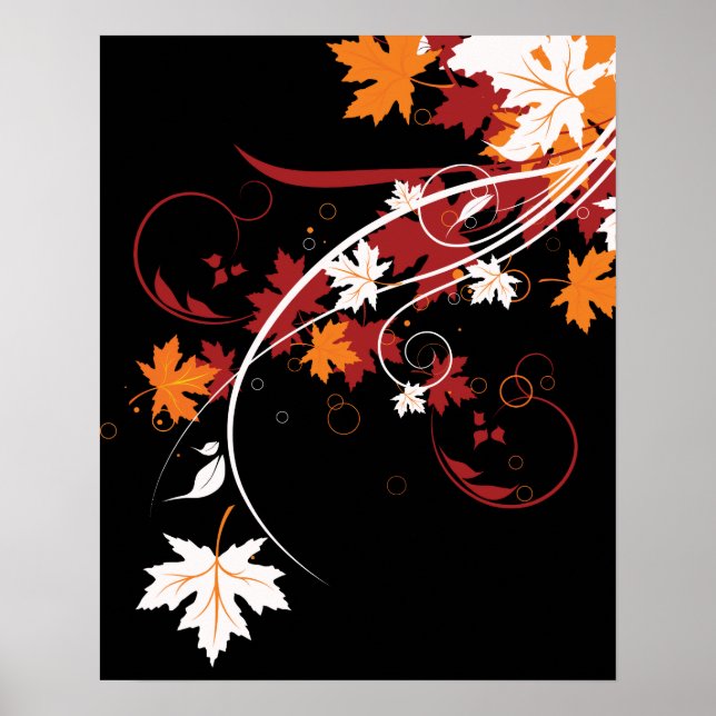 Poster Autumn Leaves Abstrato (Frente)