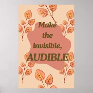 Poster Autumn Leaves Inspirational Quote Wall Art Decor