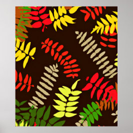 Poster Autumn Leaves Patterna