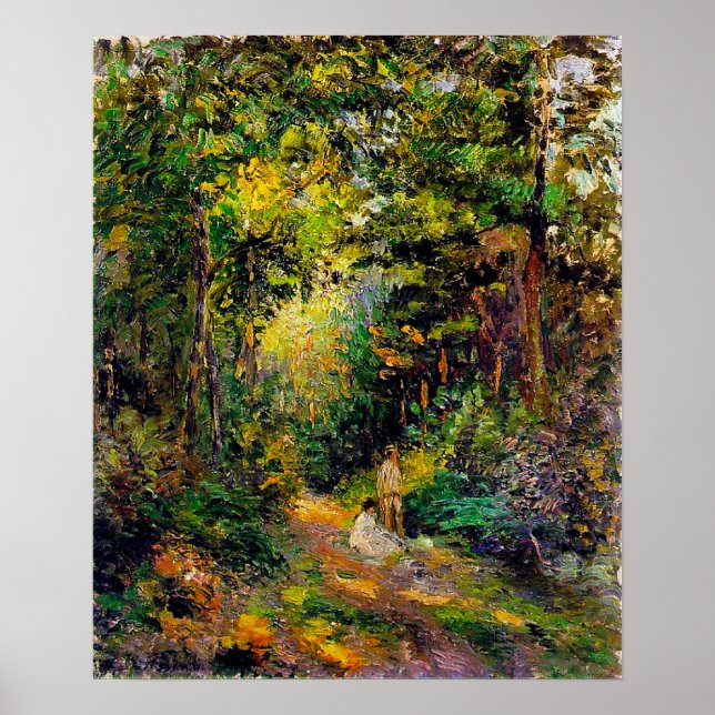 Póster Autumn Path Through the Woods, Camille Pissarro (Frente)