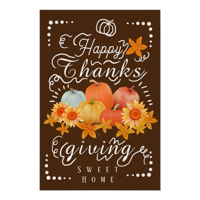 Póster Autumn Pumpkin Brown (Frente)