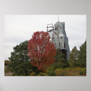 Póster Autumn Quincy Mine Steam Hoist Foto
