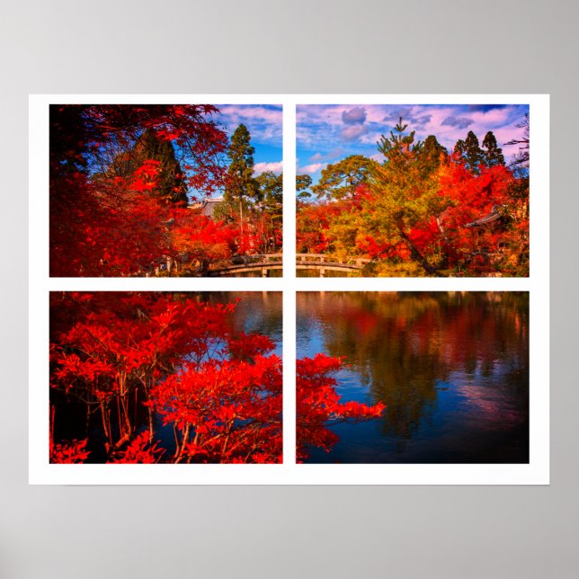 Poster Autumn River Scene Impressão, (Matte) (Frente)