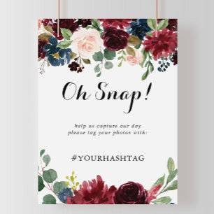 Poster Autumn Rustic Calligraphy Weding Oh Snap Sign