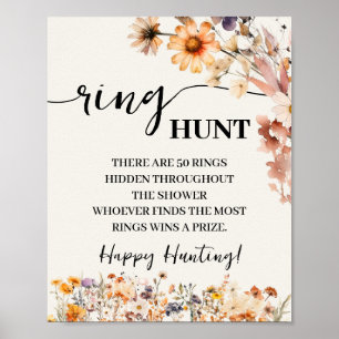 Poster Autumn Selvagens Ring Hunt Sinal de Jogo de Chá