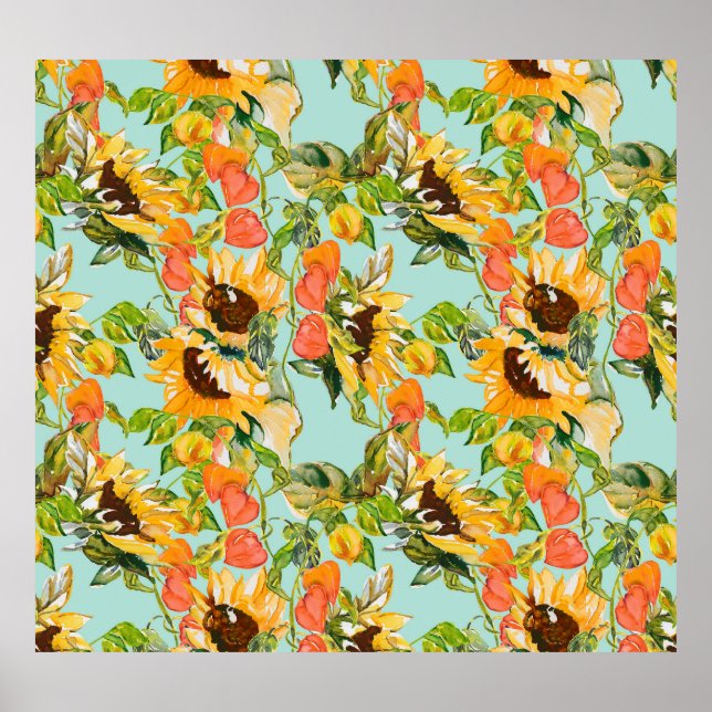 Poster Autumn Splendor: Padrão Natural Invisível (Frente)