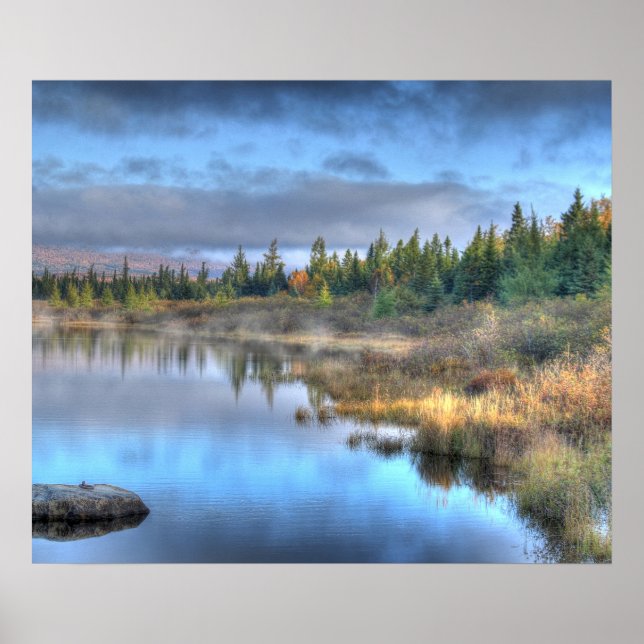 Póster Autumn Sunrise no lago Moosehead Maine (Frente)