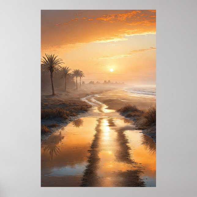 Poster Autumn Sunset in Nature (Frente)