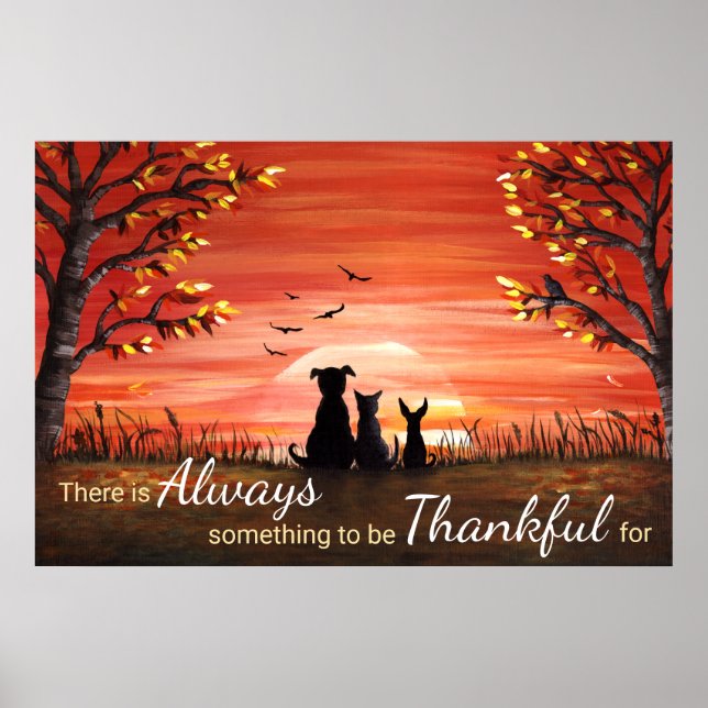 Poster Autumn Sunset Sempre Obrigado (Frente)
