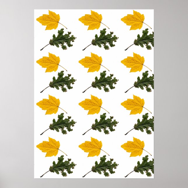 Poster Autumn Symmetry Leaf Pattern (Frente)