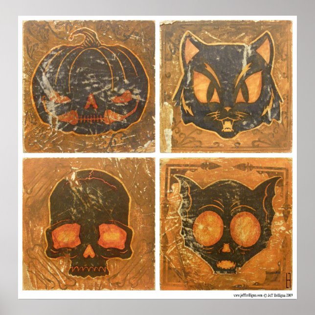 Póster Autumn Vintage Halloween (Frente)