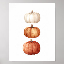 Poster Autumn Wall Art, Pumpkin Fall Decor