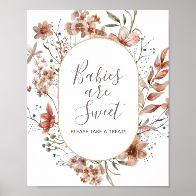 Poster Autumn Wildflower Babies São Doces (Frente)