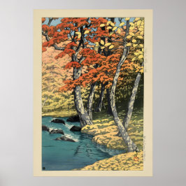 Poster Autumnin Oirase por Hasui