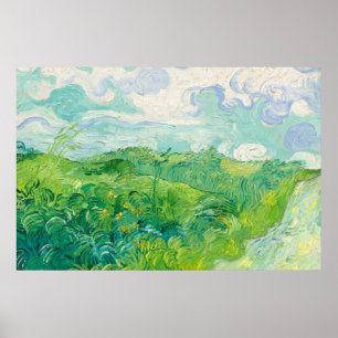 Póster Auvers de Campos de Trigo Verde (F807) Van Gogh Be