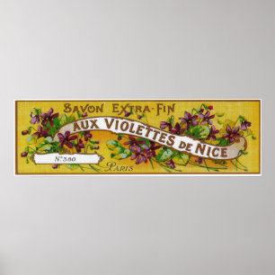 Poster Aux Violettes De Nice Soap Label Paris, França