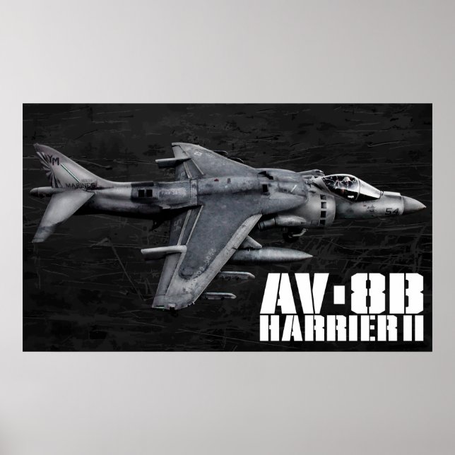 Póster AV-8B Harrier II (Frente)