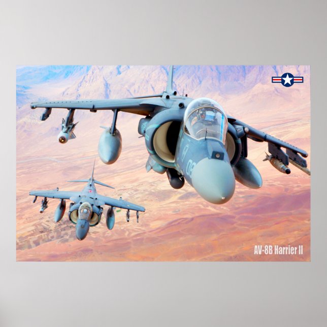 POSTER AV-8B HARRIER II (Frente)