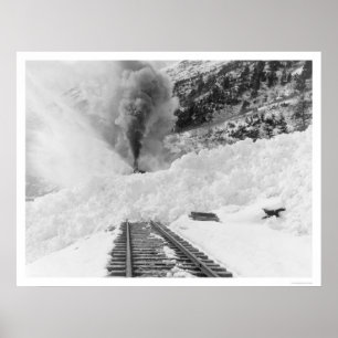 Póster Avalancha Alaska 1916 do trem