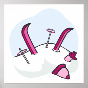 Póster Avalancha cor-de-rosa