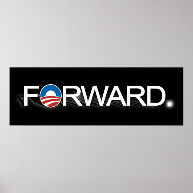 Póster Avançar para Obama 2012 (Frente)