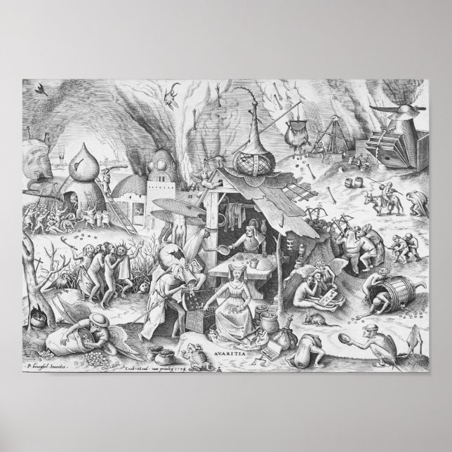 Poster Avarice (Avaritia), Os Sete Pecados Mortos (Frente)