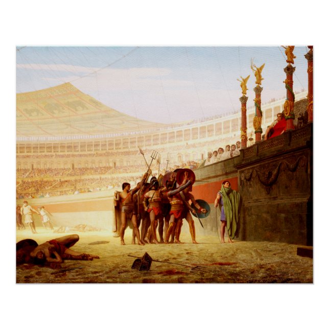 Póster Ave César de Jean-Léon Gérôme (Frente)