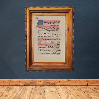 Poster Ave gratia plena - Manuscrito Antifão Medieval