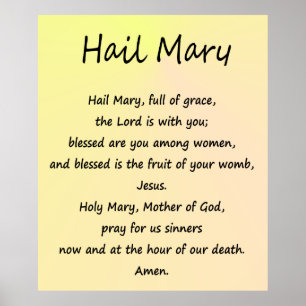 Poster ~ Ave Mary ~ 40" x 48" Semi Gloss