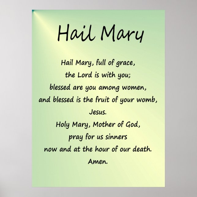 Poster ~ Ave Mary Christian Prayer (Frente)