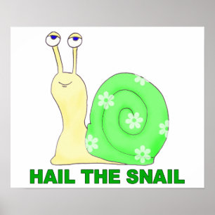 Póster Ave o caracol
