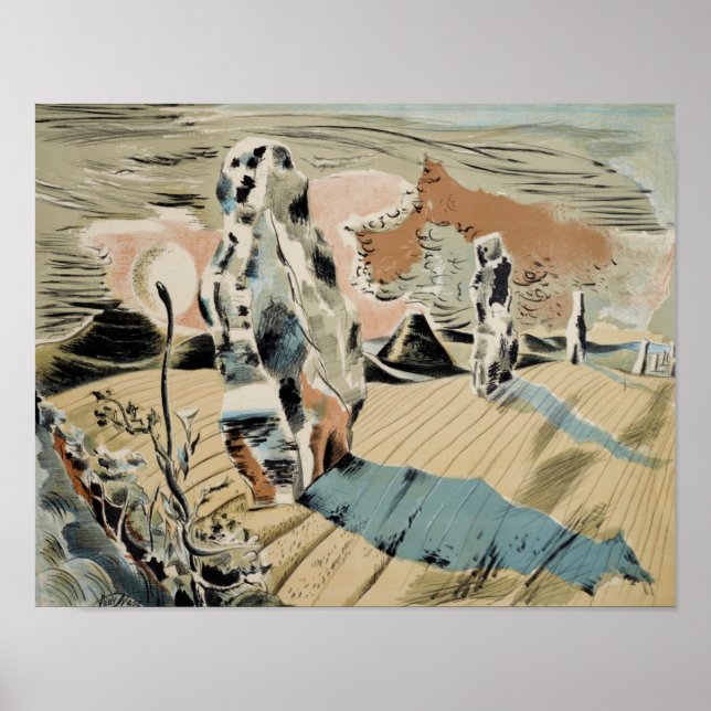 Poster Avebury (1937) por Paul Nash (Frente)