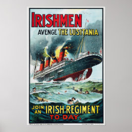 Poster Avenge The Lusitania - Junte-Se A Um Regimento Irl
