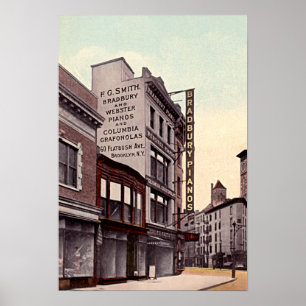 Póster Avenida 1915 de Brooklyn New York Flatbush